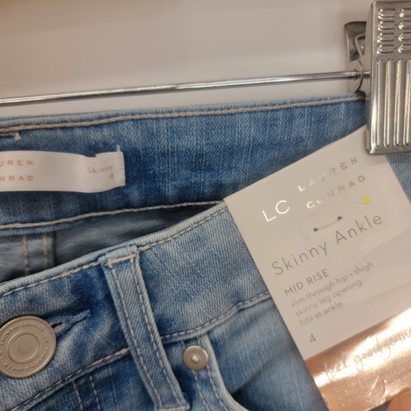 WOMEN'S LC Lauren Conrad Feel Good Cuffed Midrise Skinny Ankle Jeans - Picture 8 of 16